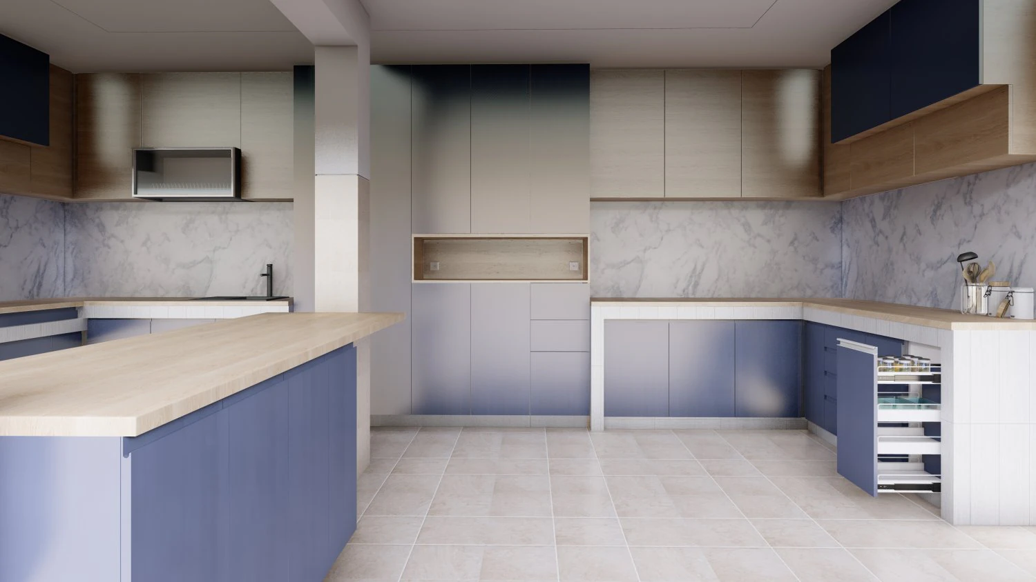 Minimalis Kitchen Set 3D Model .c4d .max .obj .3ds .fbx .stl .blend