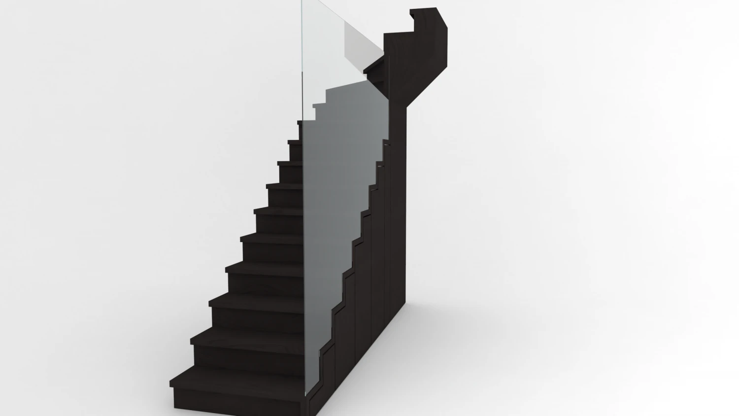 modern staircase 3D Model .c4d .max .obj .3ds .fbx .stl .blend 
