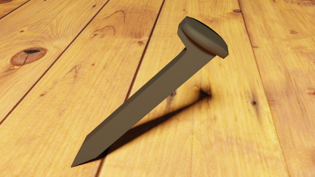 railway crutchhook-headed spike Modelo 3D .c4d .max .obj .3ds .fbx .stl .blend 