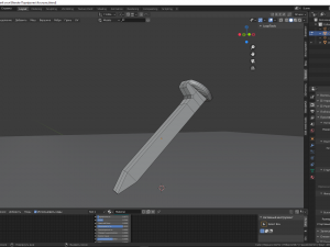 railway crutchhook-headed spike Modelo 3D