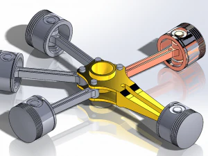 radial engine assembly 3D Model