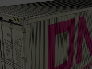 20 containers 20-40HC 3D Model