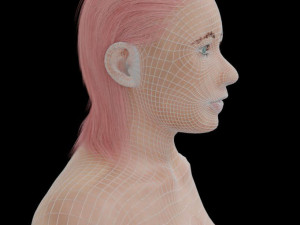 light skin lady 3D Model
