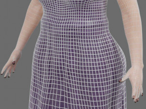 light skin lady 3D Model