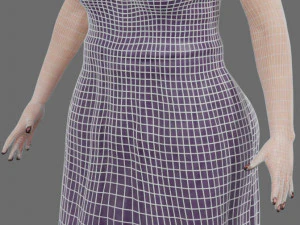 light skin lady 3D Model