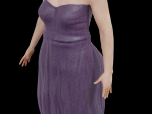 light skin lady 3D Model