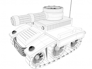 mini tank Model 3D