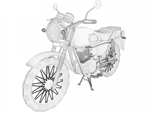 moto kawasaki-w175-se 3D 模型