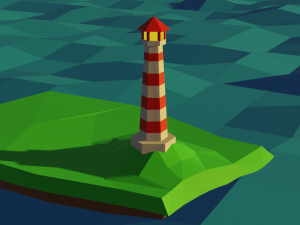 low-polly lighthouse 3D Модель