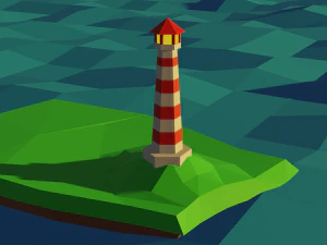 ローポリ灯台 3Dモデル