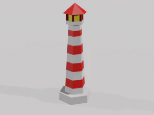 low-polly lighthouse 3D Model