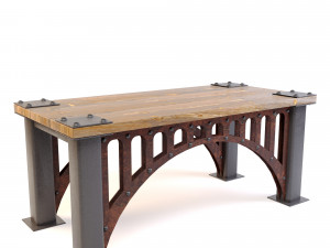 coffee table bridge with arches loft 3Dモデル