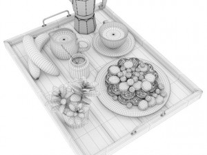 breakfast set01 3D Model