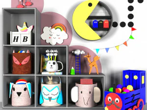子供部屋セット03 3Dモデル