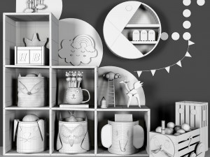 child room set03 3D Model