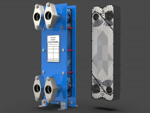 пластинчастий теплообмінник 3D Модель