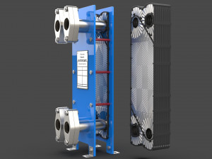 plate heat exchanger Modelo 3D