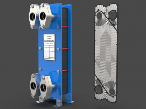 plate heat exchanger Modelo 3D