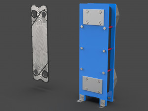 plate heat exchanger Modelo 3D