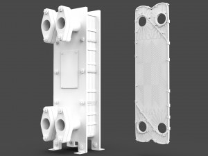 plate heat exchanger Modelo 3D