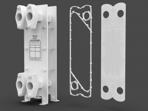 plate heat exchanger Modelo 3D