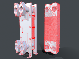 plate heat exchanger Modelo 3D