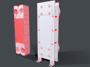 plate heat exchanger Modelo 3D