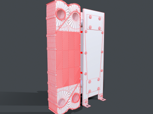 plate heat exchanger Modelo 3D