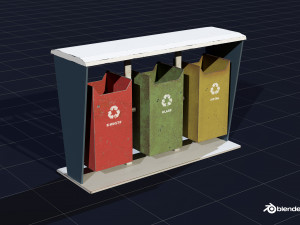 triple metallic junk box 3D-Modell