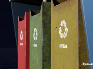 triple metallic junk box 3D Model