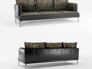 camouflage leather sofa 3Dモデル