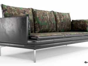 camouflage leather sofa 3D-Modell