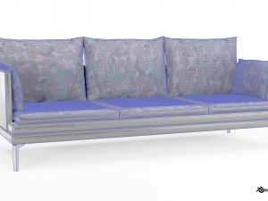camouflage leather sofa 3D-Modell
