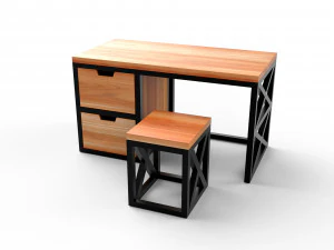 loft-style desk 3D Model