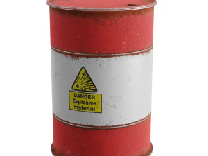 explosive oil barrel 3D Model
