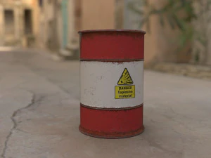 explosive oil barrel 3D Model
