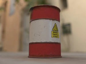 explosive oil barrel 3D Model