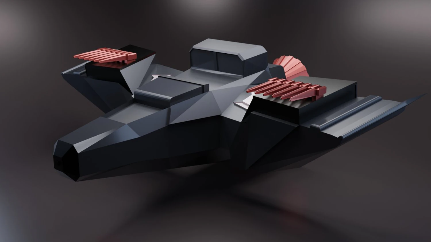 sci-fi spaceship 3D Model .c4d .max .obj .3ds .fbx .stl .blend 