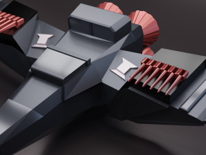 sci-fi spaceship Modello 3D