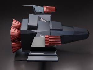 sci-fi spaceship Modello 3D