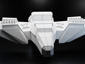 sci-fi spaceship Modello 3D