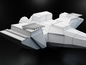sci-fi spaceship Modello 3D