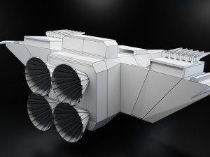 sci-fi spaceship Modello 3D