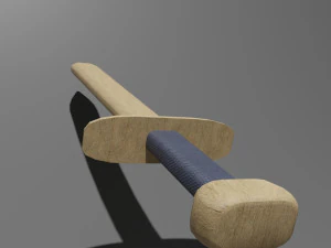 simple sword-shield-axe game 3D Model