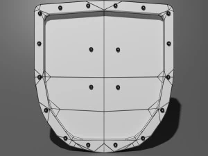simple sword-shield-axe game 3D Model