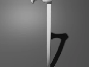 simple sword-shield-axe game 3D Model