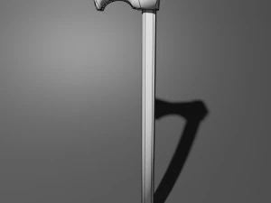 simple sword-shield-axe game 3D Model