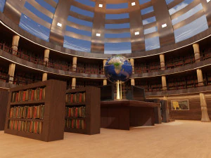 biblioteca Modello 3D