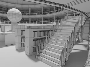 library 3D Model