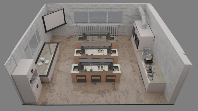 laboratory 3D 模型 .c4d .max .obj .3ds .fbx .stl .blend
